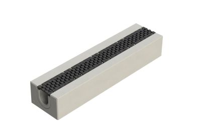 bg02a0004 - Roostergoot Ø300 - E600 - 65X200X48 - BETONGRIJS