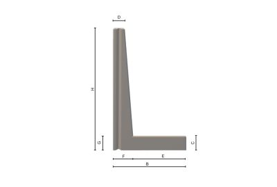 Betonnen Keerwand TB 100x200x60 cm ( hoogte x lengte x voet) 