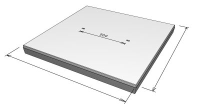 Stelconplaat M 200x150x16cm 20T Gebezemd